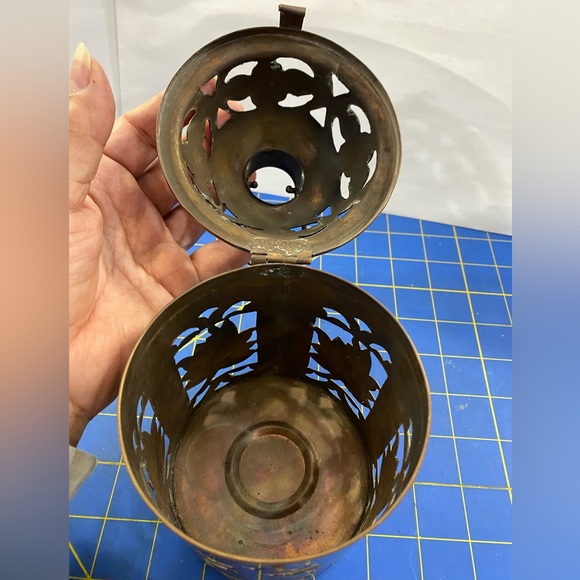 Thanksgiving Decor Copper Tealight Lantern - Picture 3 of 6